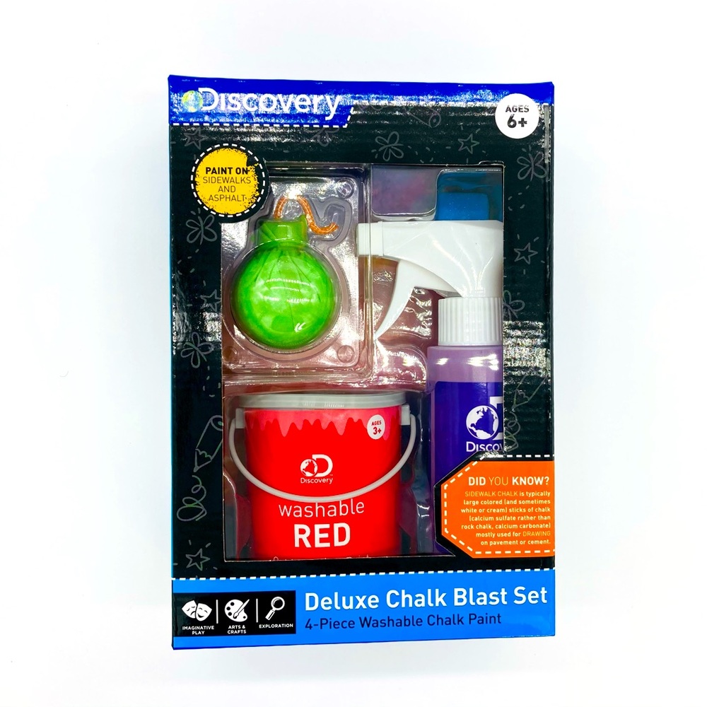 Deluxe Chalk Blast Set 4-piece Washable Red Paint